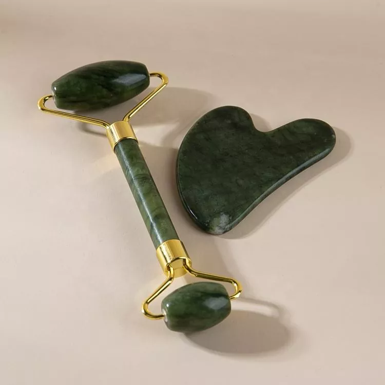 Custom Jade Roller og Gua Sha sæt
